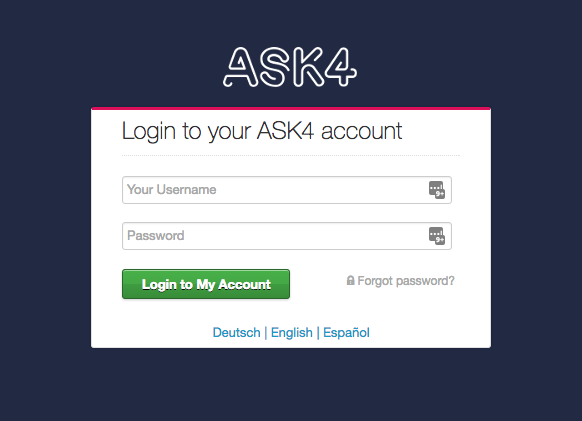 O meu login de conta