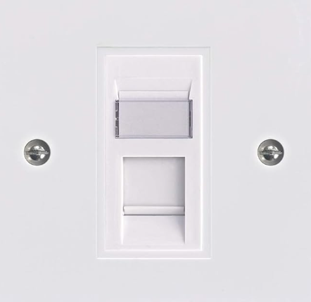 Screenshot showing Ethernet port built directly into the wall
